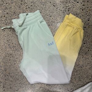 Abercrombie & Fitch Kids Ombre Joggers in Mint and Yellow Fade